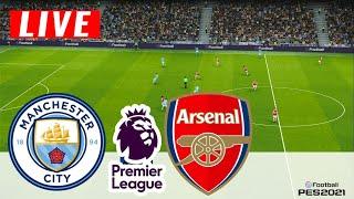 MANCHESTER CITY vs ARSENAL: PREMIER LEAGUE 22/23 - LIVE MATCH TODAY | GAMEPLAY PES 21