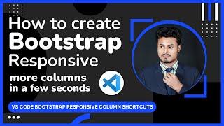 How to create Bootstrap responsive more columns in a few seconds (vs code shortcuts)