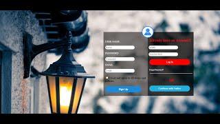 How To Create Log In /Sign Up Form In HTML and CSS | Make Sign In / Sign Up Form Design