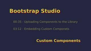 Bootstrap Studio - Custom Components