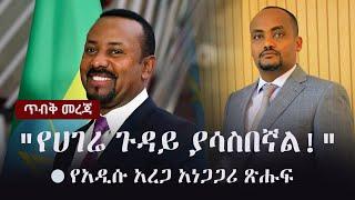Ethiopia: (ጥብቅ መረጃ) - "የሀገሬ ጉዳይ ያሳስበኛል!" -  የአዲሱ አረጋ አነጋጋሪ ጽሑፍ | አቅራቢ፡ ሔኖክ ዓለማየሁ |