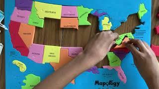 Imagimake Mapology Review / USA - States Map Puzzle / Easy Go