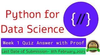 NPTEL Python for Data Science Week 1 Quiz answers with detailed proof of each answer