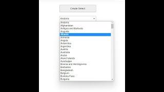 Javascript Excel to JSON Project to Build Countries Select Dropdown Using AJAX & jQuery in Browser