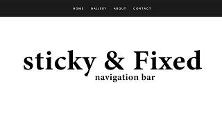 Sticky and Fixed Navigation on scroll - Scroll CSS JS
