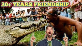 SHOCKING FRIENDSHIP BETWEEN A CROCODILE AND THE MAN WHO SAVED HIS LIFE.
