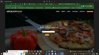 how to create Simple food Website in html css|| second project || Lecture#33 In pashto