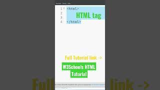 HTML tag structure | W3schools HTML tutorial #html #htmlcss #htmltutorial #w3schools