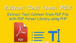 Extract Text from PDF using PHP