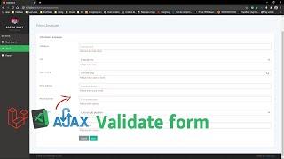 Validate form using ajax in Laravel