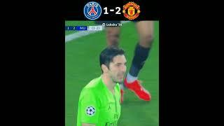 PSG vs Manchester United UEFA Champions League 2018/19 Highlights #football #shorts #highlights