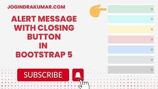 How to make alert message with close button in bootstrap #html  #bootstrap #alert #close #button