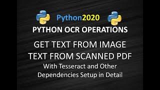 Python Extract Text from Scanned PDF | Python Extract Text from Image | Python Tesseract OCR Setup