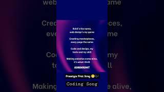Coding Song - My First freestyle song ????❤️ #shorts #trending #music #song #ai #artificialintellige