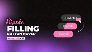 Ripple Style Filling Button Hover Animation with Html CSS & JavaScript | CSS and JavaScript Tutorial