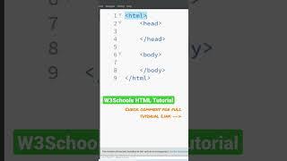 W3Schools HTML Tutorial #w3schools #html #css #html5 #htmltutorial #zeeshanacademy