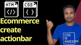 CSS ecommerce project in Bangla part-9 : create actions bar