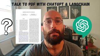 How to Talk to a PDF using LangChain and ChatGPT