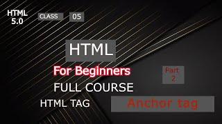 learn html coding for Beginners ---- anchor tag(part 2) ---urdu-hindi tutorial  class no 5