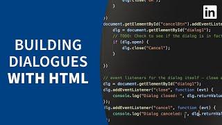 Javascript Tutorial - HTML dialogue elements