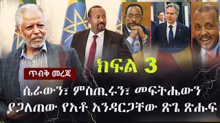 Ethiopia: (ጥብቅ መረጃ) - ሴራውን፣ ምስጢሩን፣ መፍትሔውን ያጋለጠው የአቶ አንዳርጋቸው ጽጌ ጽሑፍ | አቅራቢ፡ ሔኖክ ዓለማየሁ | Part 3