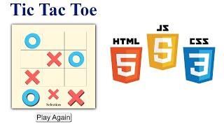 How to Build a Tic-Tac-Toe Game with HTML, CSS & JavaScript Tutorial For Beginners - No Talking