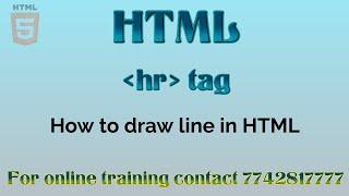 hr tag in HTML | draw horizontal ruler in HTML