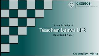 A Teacher View List UI design in Flutter | #flutter #uidesign #youtubevideo