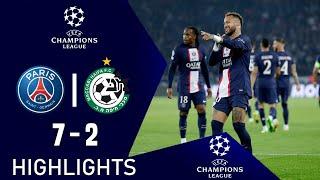 PSG vs Maccabi Haifa | Neymar, Mbappe & Messi | All Goals & Extended Highlights | Champions League
