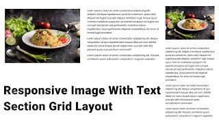 Responsive Image With Text Section Design Using CSS Grid | Grid Layout | #DeveloperHub