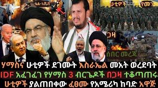 Ethiopia: የሃማስ ብርጌዶች በጋዛ ተቆጣጠሩ | ሁቲዎች በእስራኤል ደገሙት | IDF አሁን አፈገፈገ | Ethio Media | Ethiopian News