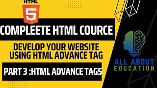 HTML complete Tutorial | HTML advance tags #html #html5