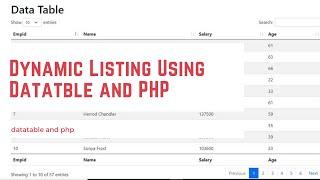 Datatable Using Bootstrap 5| Datatable Pagination, Sorting and Search – Server Side(PHP) Using Ajax