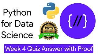 NPTEL Python for Data Science Week 4 Quiz answers with detailed proof of each answer